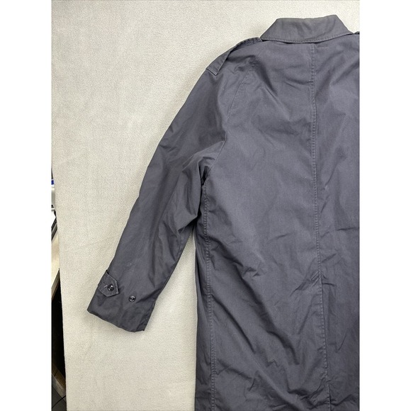 US Military All Weather Men's Trench Coat Size 42L Blue With Removable Liner - Picture 13 of 16